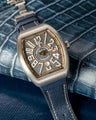 Bespoke Watch Strap in Navy Chevre