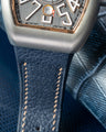 Bespoke Watch Strap in Navy Chevre