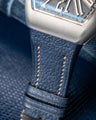 Bespoke Watch Strap in Navy Chevre