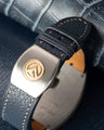 Bespoke Watch Strap in Navy Chevre