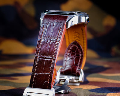 Bespoke Watch Strap in Dark Brown Crocodile