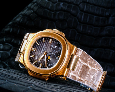 Bespoke Watch Strap in Natural Himalayan Crocodile