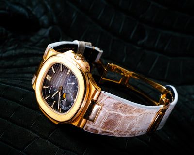 Bespoke Watch Strap in Natural Himalayan Crocodile