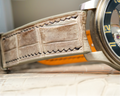 Bespoke Watch Strap in Grey Himalayan Crocodile