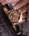 Bespoke Watch Strap in Black Crocodile