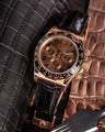Bespoke Watch Strap in Black Crocodile