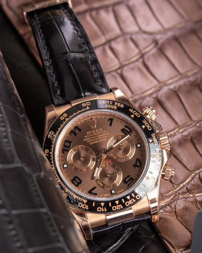 Bespoke Watch Strap in Black Crocodile