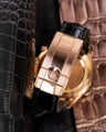 Bespoke Watch Strap in Black Crocodile