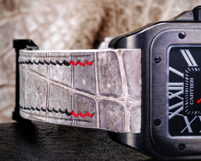 Bespoke Watch Strap in Natural Himalayan Crocodile