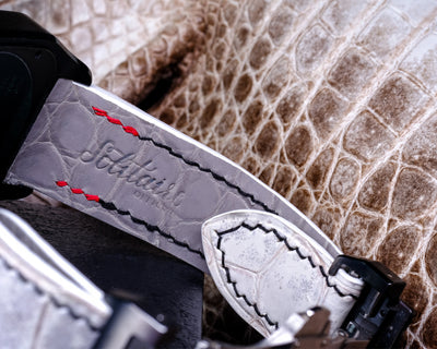 Bespoke Watch Strap in Natural Himalayan Crocodile