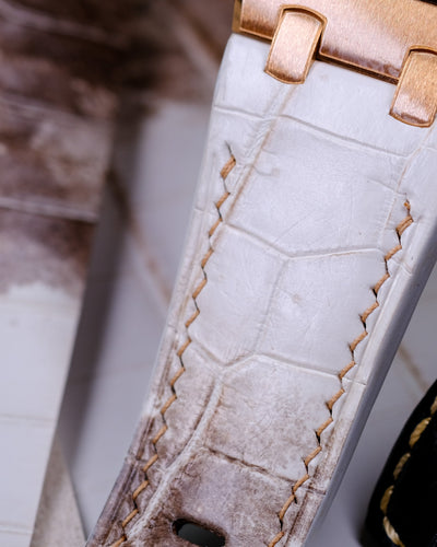 Bespoke Watch Strap in Natural Himalayan Crocodile