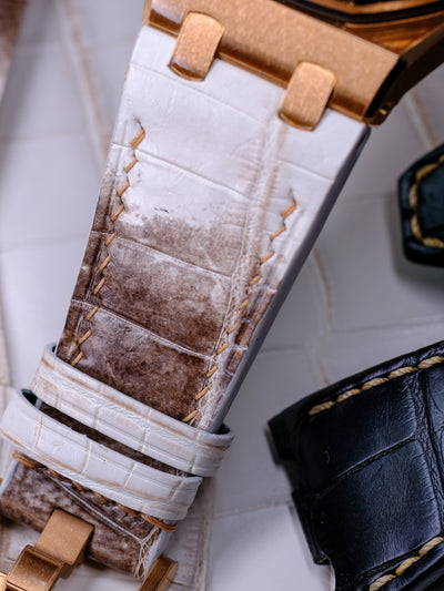 Bespoke Watch Strap in Natural Himalayan Crocodile