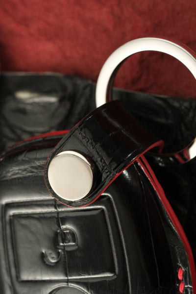Bespoke Key Fob Covers in Black Nappa & Crocodile