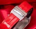 Bespoke Watch Strap in Ferrari Red Crocodile
