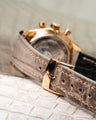 Bespoke Watch Strap in Grey Himalayan Crocodile