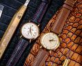 Bespoke Watch Straps In Black & Brown Chèvre