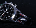 Bespoke Watch Strap in Black Crocodile