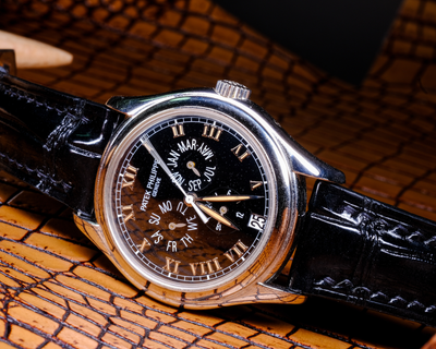 Bespoke Watch Strap in Jet Black Crocodile