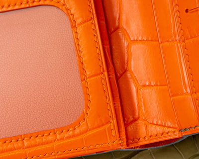 Bespoke Bifold Wallet in Juniper Green Alligator