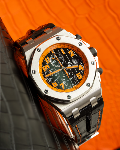 Bespoke Watch Strap in Black Crocodile