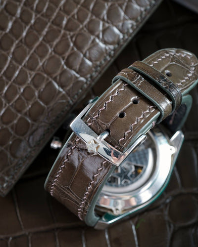 Bespoke Watch Strap in Juniper Green Alligator