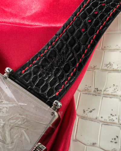 Bespoke Watch Strap in Black Crocodile