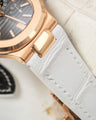 Bespoke Watch Strap in White Crocodile