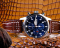 Bespoke Watch Strap in Chocolate Brown Crocodile