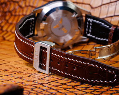 Bespoke Watch Strap in Chocolate Brown Crocodile