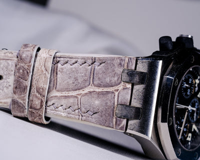 Bespoke Watch Strap in Natural Himalayan Crocodile