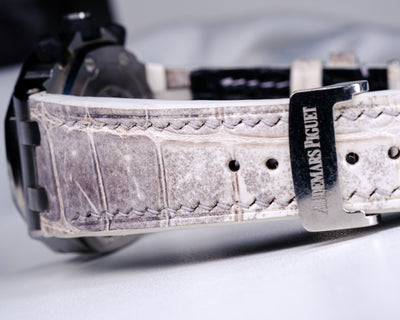 Bespoke Watch Strap in Natural Himalayan Crocodile