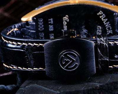 Bespoke Watch Strap in Black Crocodile