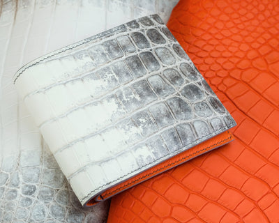 Bespoke Bifold Wallet in Natural Himalayan Crocodile