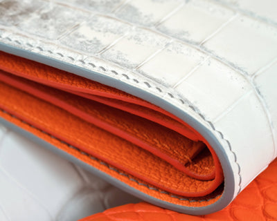 Bespoke Bifold Wallet in Natural Himalayan Crocodile
