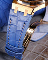 Bespoke Watch Strap in Baby Blue Himalayan Crocodile