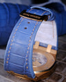 Bespoke Watch Strap in Baby Blue Himalayan Crocodile