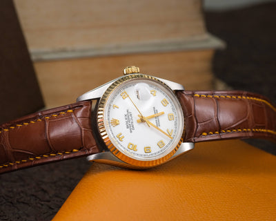 Bespoke Watch Strap in Chestnut Brown Crocodile