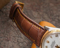 Bespoke Watch Strap in Chestnut Brown Crocodile