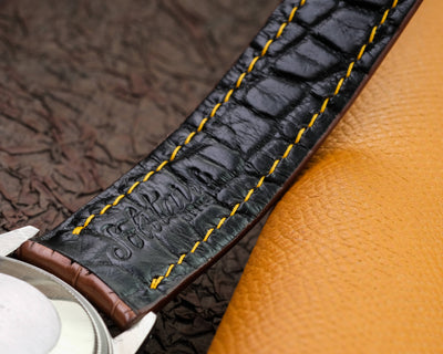 Bespoke Watch Strap in Chestnut Brown Crocodile