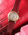 Bespoke Watch Strap in Blood Red Crocodile