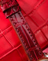 Bespoke Watch Strap in Blood Red Crocodile