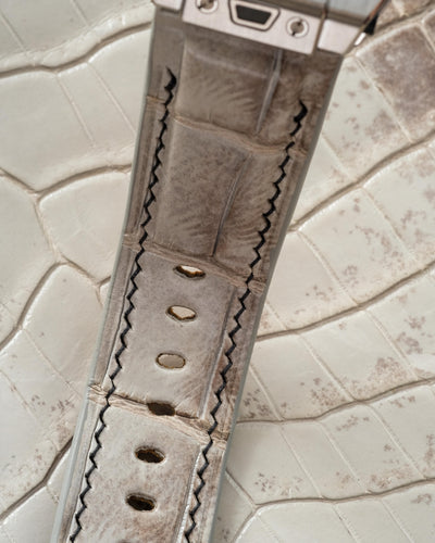 Bespoke Watch Strap in Natural Himalayan Crocodile