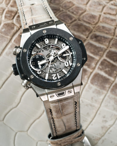 Bespoke Watch Strap in Natural Himalayan Crocodile