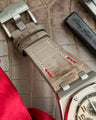 Bespoke Watch Strap in Grey Himalayan Crocodile