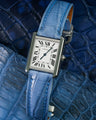 Bespoke Watch Strap in Baby Blue Himalayan Crocodile