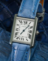 Bespoke Watch Strap in Baby Blue Himalayan Crocodile