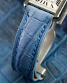 Bespoke Watch Strap in Baby Blue Himalayan Crocodile