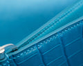 Bespoke Money Clip in Turquoise Blue Crocodile