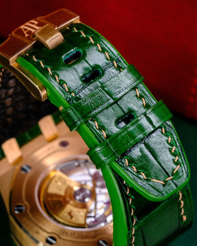 Bespoke Watch Strap in Pine Green Alligator