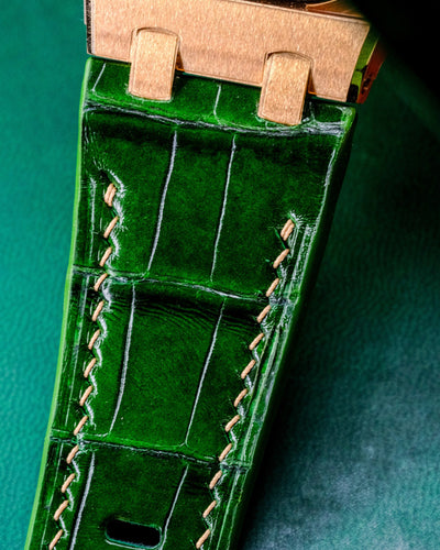 Bespoke Watch Strap in Pine Green Alligator